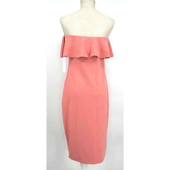 Susana Monaco Strapless Ruffle Midi Dress in Lotus‎ [ Large ] - Picture 5 of 8